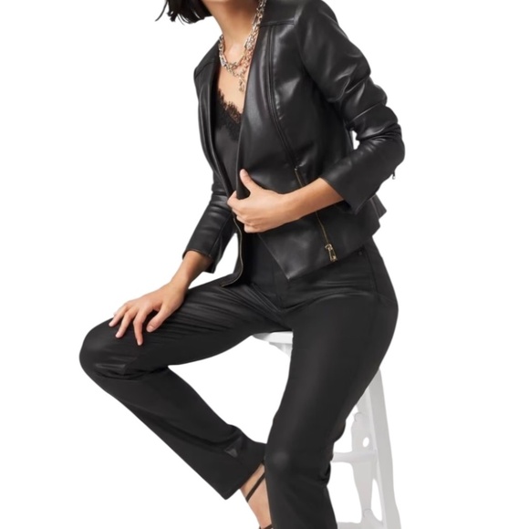 WHBM Faux Leather Moto Jacket - Picture 8 of 10
